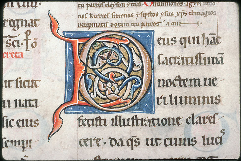 Sacramentaire à l'usage de Saint-Martin de Tours - Initiale ornée