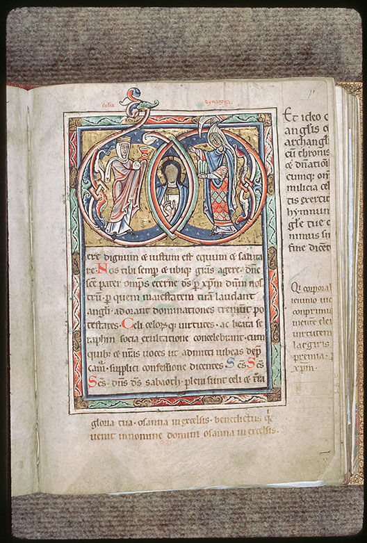 Sacramentaire à l'usage de Saint-Martin de Tours - Christ entre l'Eglise et la Synagogue_1