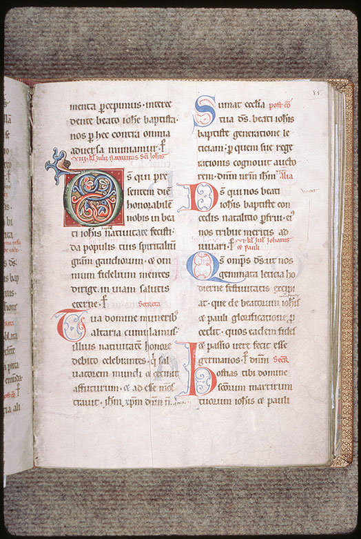 Sacramentaire à l'usage de Saint-Martin de Tours - Initiales ornée et filigranées