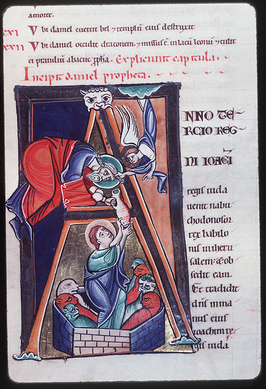Bible - Daniel dans la fosse aux lions secouru par Habacuc
