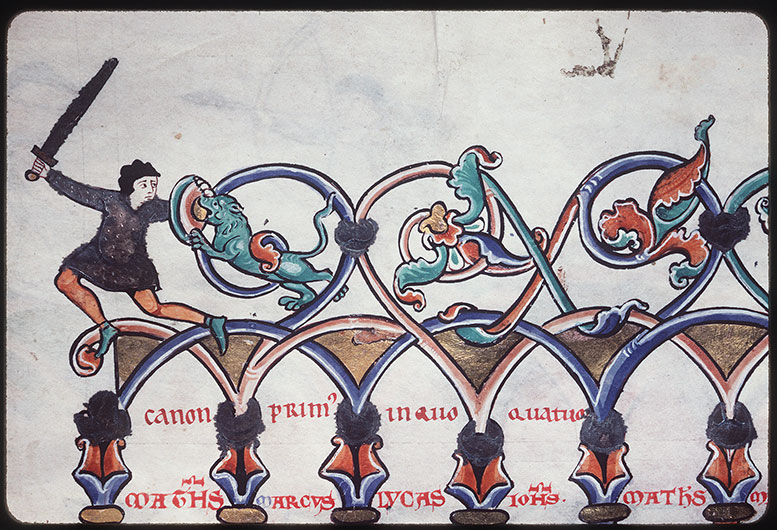 Bible - Hommes luttant contre des animaux_1