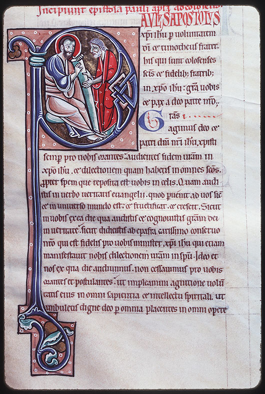 Bible - Saint Paul remettant une lettre à Tychique (à préciser)