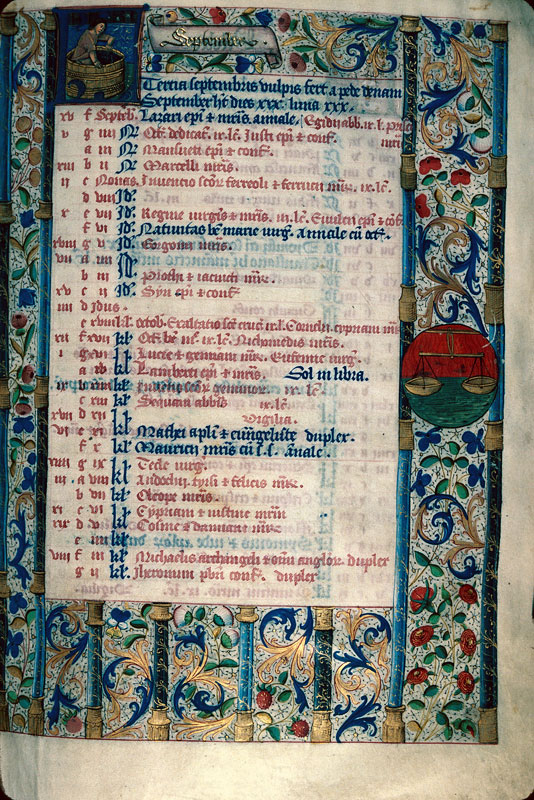 Bréviaire à l'usage de Langres - Page décorée