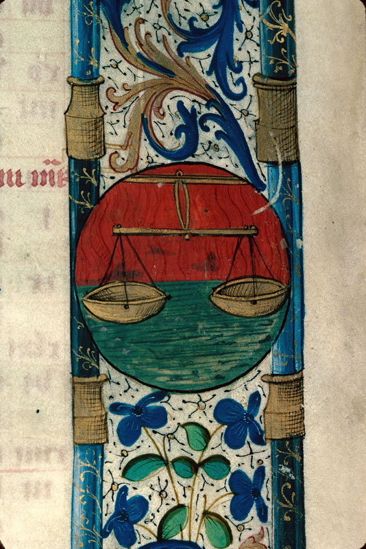 Bréviaire à l'usage de Langres - Signe de la balance
