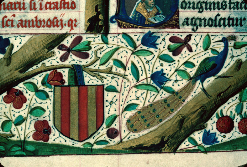 Bréviaire à l'usage de Langres - Page décorée, avec armes (à identifier)