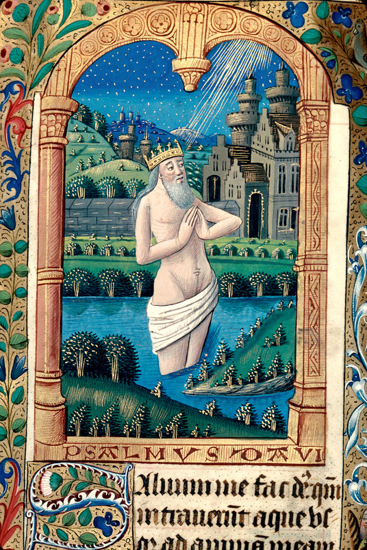 Bréviaire à l'usage de Besançon - David dans les eaux du désespoir