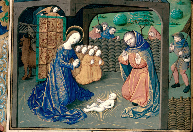 Bréviaire à l'usage de Besançon - Mages chevauchant;Nativité
