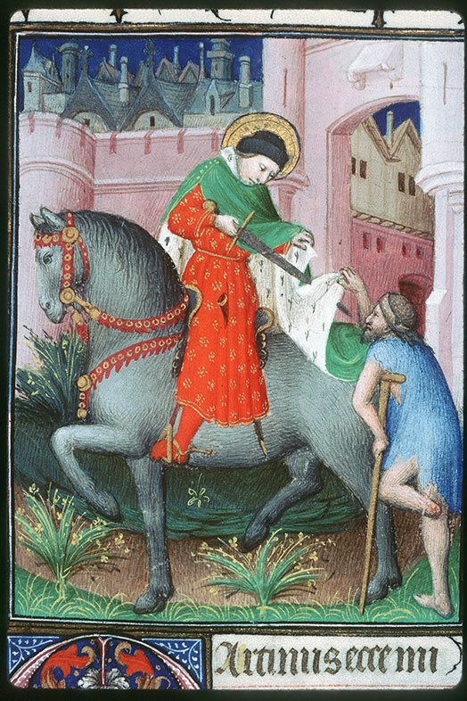 Bréviaire à l'usage de Paris - Saint Martin partageant son manteau_1