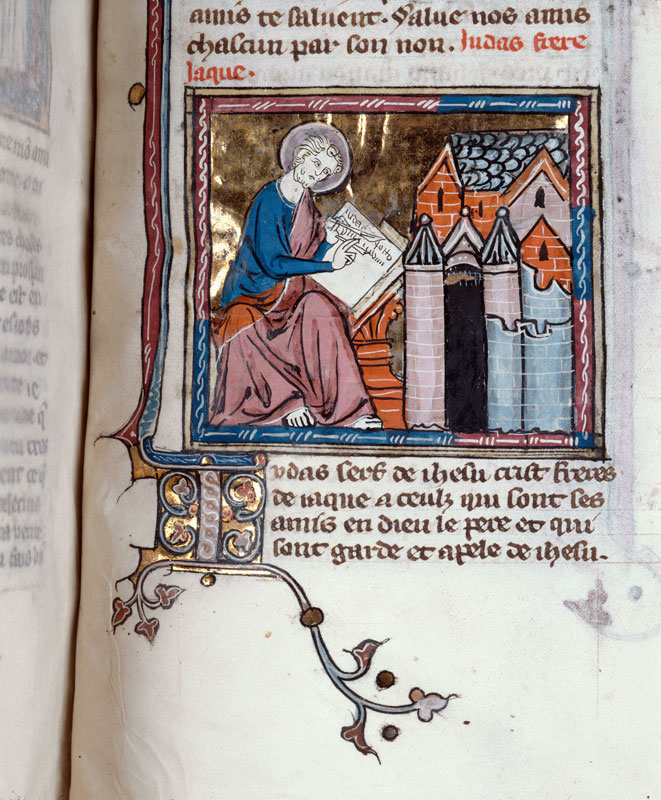 Bible historiale - Saint Jude écrivant