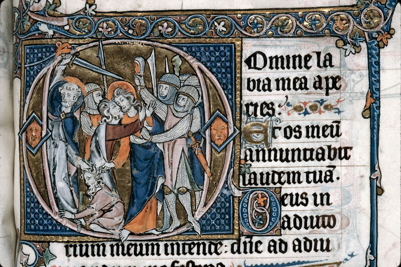 Heures à l'usage de Thérouanne - Baiser de Judas et essorillage de Malchus