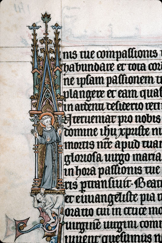 Heures à l'usage de Thérouanne - Couple priant saint François_1