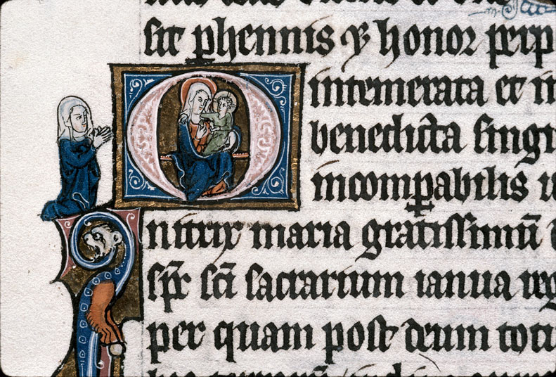 Heures à l'usage de Thérouanne - Donatrice priant la Vierge à l'Enfant