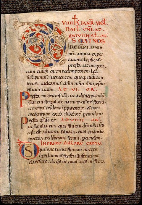 Collectaire-capitulaire à l'usage de l'abbaye de Saint-Maixent - Initiale ornée_1