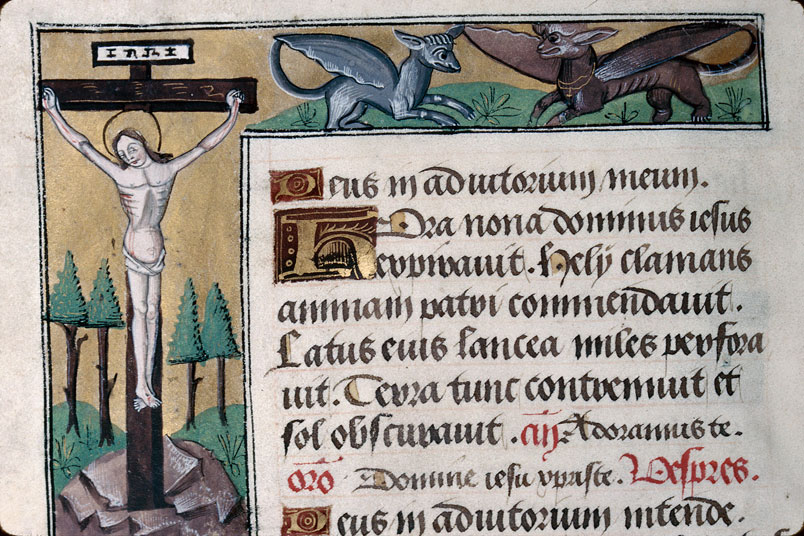 Heures à l'usage d'Amiens - Christ en croix;Descente de Croix_2