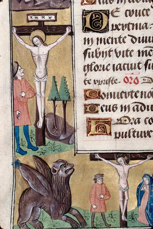 Heures à l'usage d'Amiens - Christ en croix;Descente de Croix_3