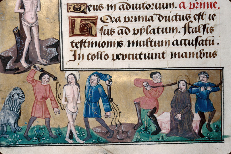 Heures à l'usage d'Amiens - Christ souffrant;Couronnement d'épines (Le);Flagellation du Christ_1