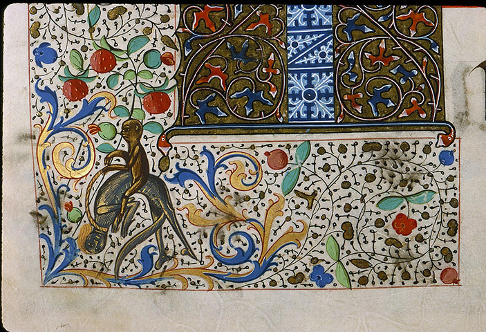 Graduel à l'usage de la cathédrale du Mans - Singe chevauchant un hybride anthropomorphe