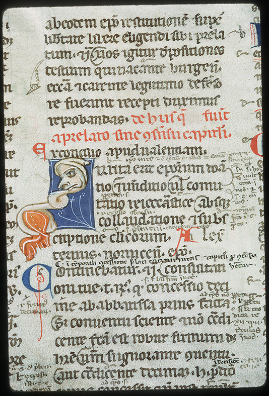 (Fragment d'un manuscrit de droit canon ?) - Hybride anthropomorphe