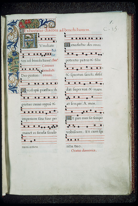 Bénédictionnaire à l'usage de l'abbaye de la Trinité de Vendôme - Page décorée