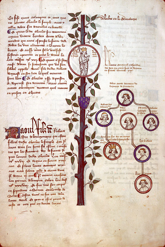 Généalogie des rois de France - Charles III le Simple;Eudes;Hugues Capet;Hugues le Grand;Raoul;Richard le Justicier;Robert Ier;Robert le Fort