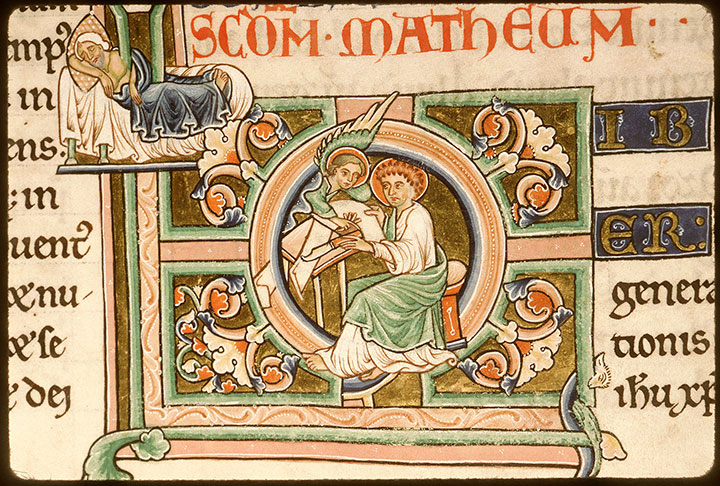 Bible - Saint Matthieu recevant l'Evangile de son symbole_1