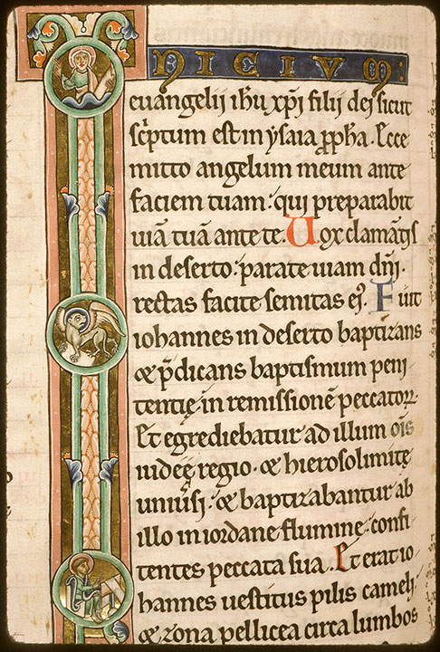 Bible - Christ en majesté, Lion de saint Marc, saint Marc