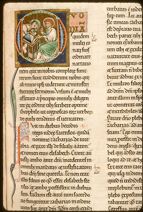 Bible - Saint Luc écrivant et son symbole_1