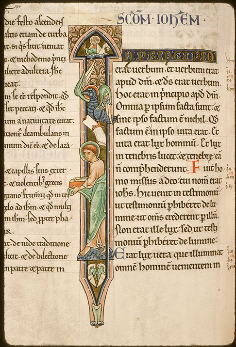 Bible - Christ en majesté, Aigle de saint Jean, saint Jean