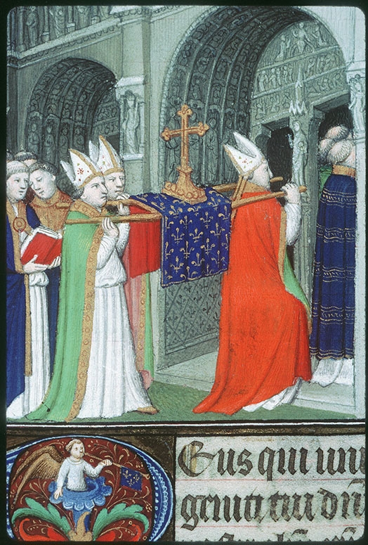 Bréviaire à l'usage de Paris - Procession de la croix d'Anseau à Notre-Dame de Paris