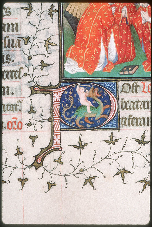 Bréviaire à l'usage de Paris - Homme nu chevauchant un hybride zoomorphe