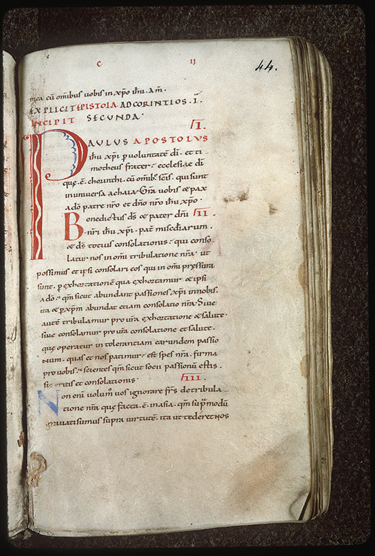 Bible (partie de) - Initiale de couleur
