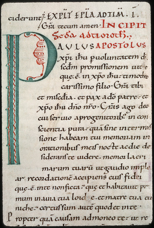 Bible (partie de) - Initiale de couleur