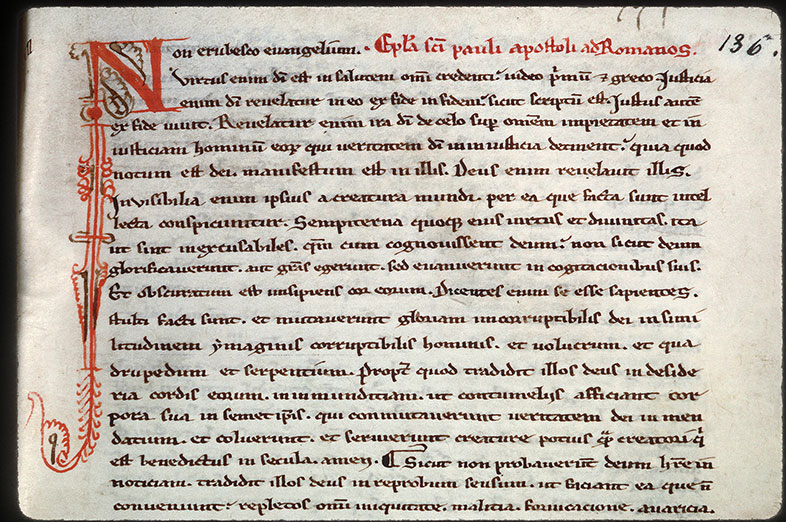 Bible (partie de) - Initiale filigranée