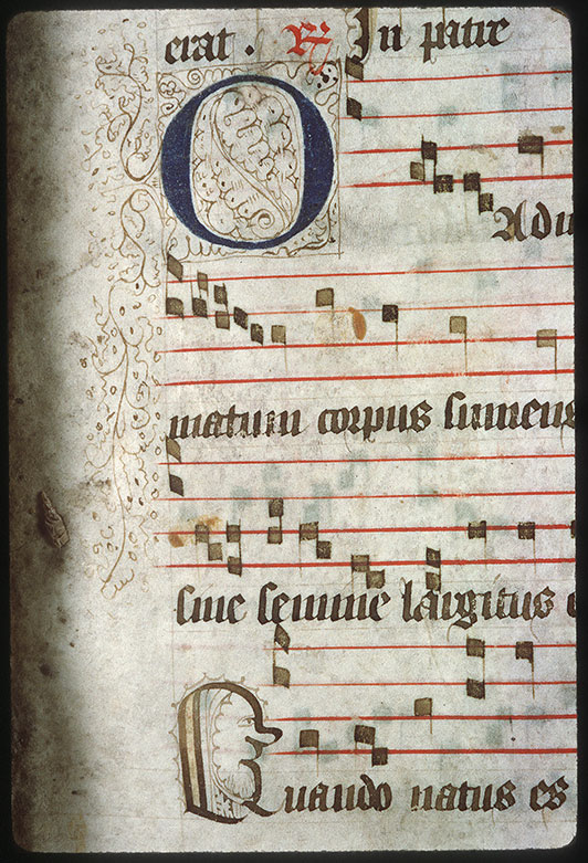 Antiphonaire - Initiale filigranée