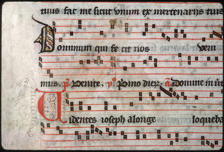 Antiphonaire - Initiales cadelée et filigranée