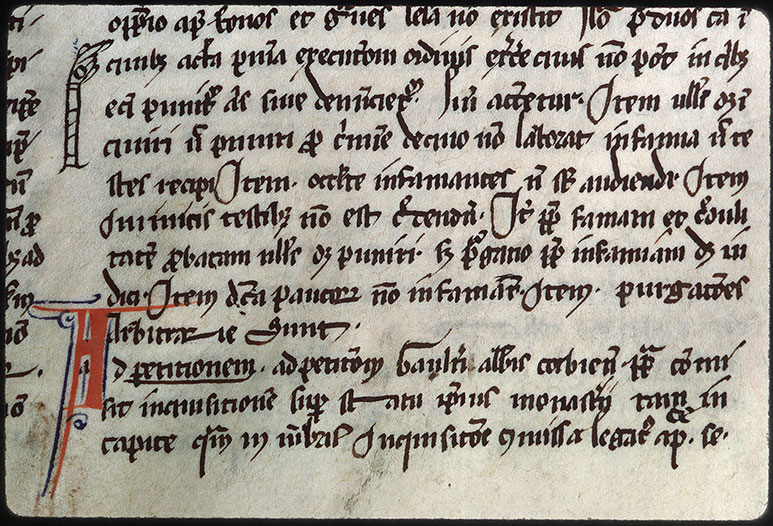 Casus Decretalium - Initiale filigranée