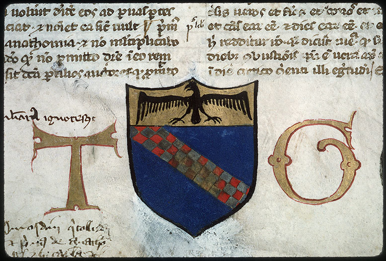 Liber Mehemeth ab Inrosdin in medicina qui Colligeth nominatur - Armes et monogramme de Théodore Guaynier