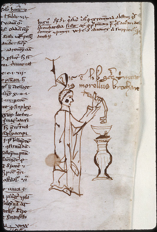 Decretum - Religieux déposant une clé dans un vase (à préciser)