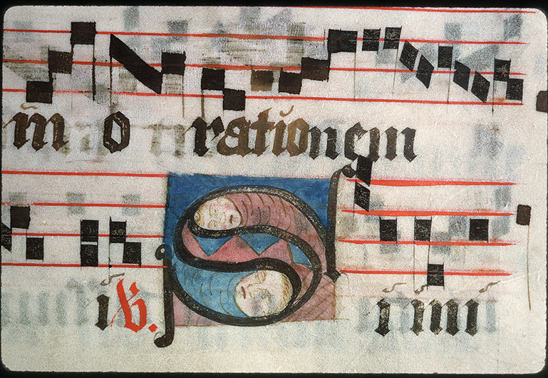 Graduel à l'usage de l'abbaye de la Trinité de Vendôme (?) - Têtes d'hommes
