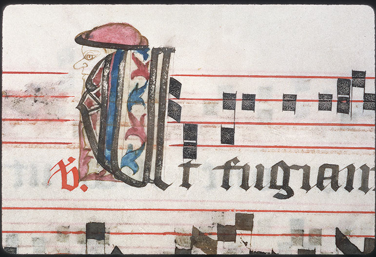 Graduel à l'usage de l'abbaye de la Trinité de Vendôme (?) - Tête d'homme