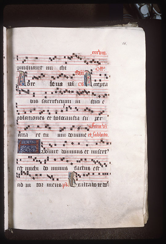 Graduel à l'usage de l'abbaye de la Trinité de Vendôme (?) - Initiales ornée et cadelées