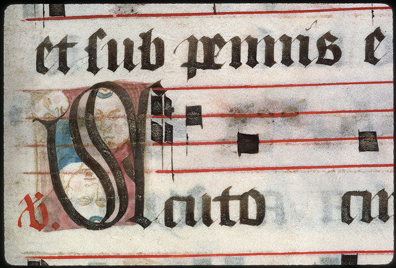Graduel à l'usage de l'abbaye de la Trinité de Vendôme (?) - Têtes d'hommes