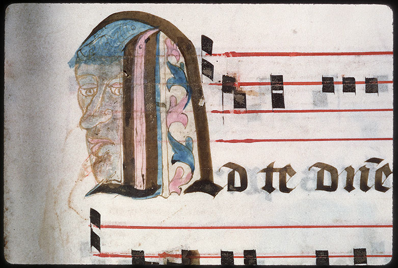 Graduel à l'usage de l'abbaye de la Trinité de Vendôme (?) - Tête d'homme