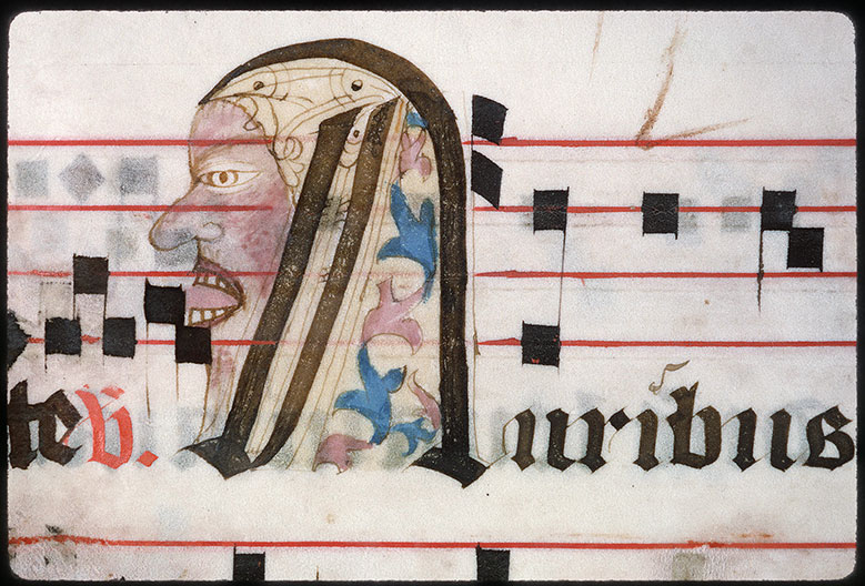 Graduel à l'usage de l'abbaye de la Trinité de Vendôme (?) - Tête d'homme