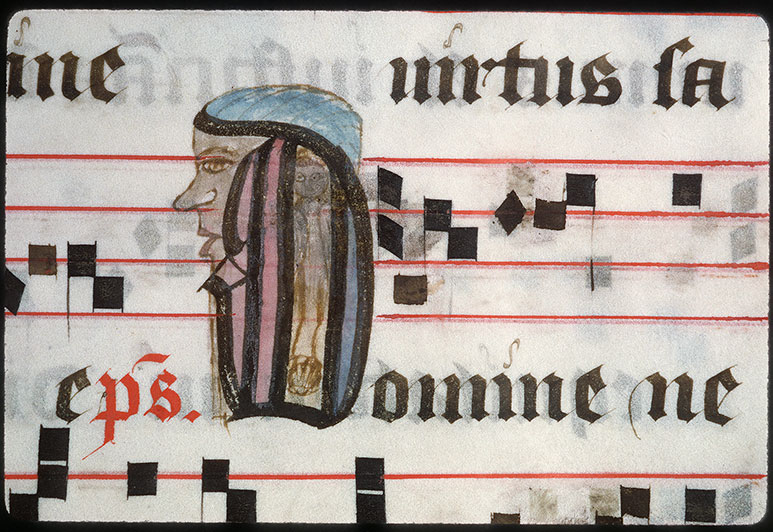 Graduel à l'usage de l'abbaye de la Trinité de Vendôme (?) - Tête d'homme