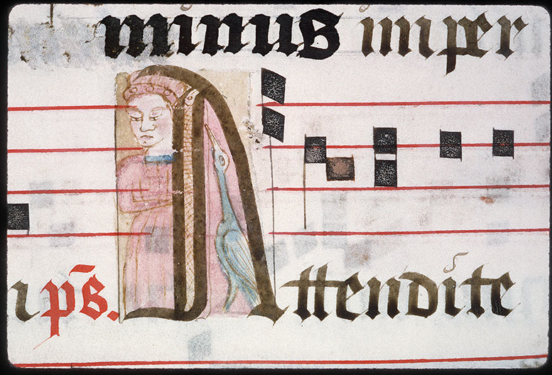 Graduel à l'usage de l'abbaye de la Trinité de Vendôme (?) - Femme/Oiseau
