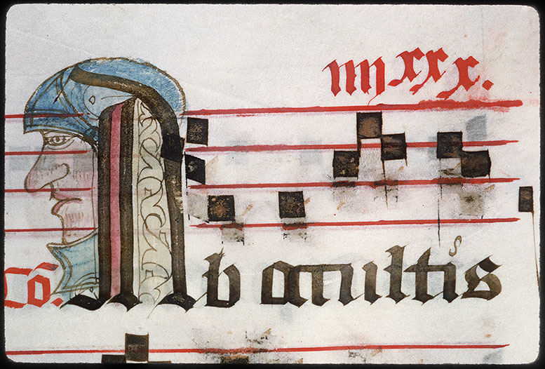 Graduel à l'usage de l'abbaye de la Trinité de Vendôme (?) - Tête de soldat