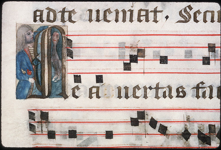 Graduel à l'usage de l'abbaye de la Trinité de Vendôme (?) - Homme et hybride anthropomorphe