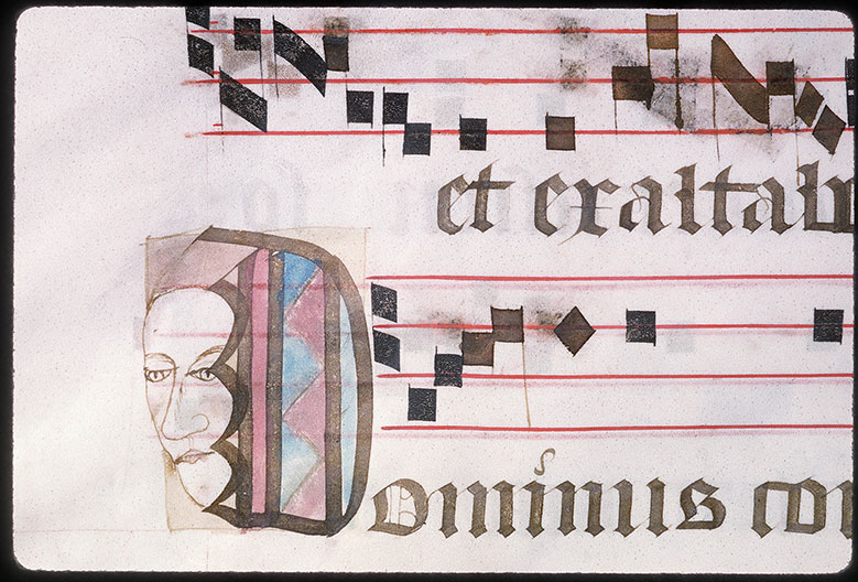 Graduel à l'usage de l'abbaye de la Trinité de Vendôme (?) - Tête d'homme