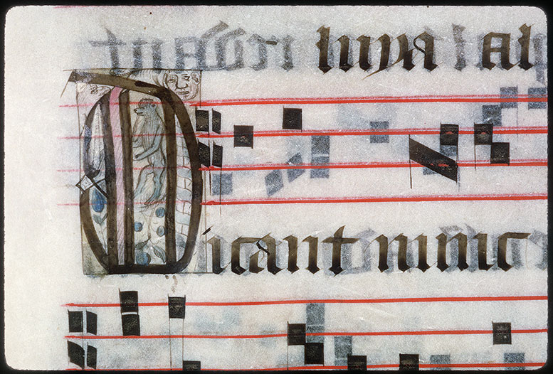 Graduel à l'usage de l'abbaye de la Trinité de Vendôme (?) - Oiseau/Singe/Tête d'homme